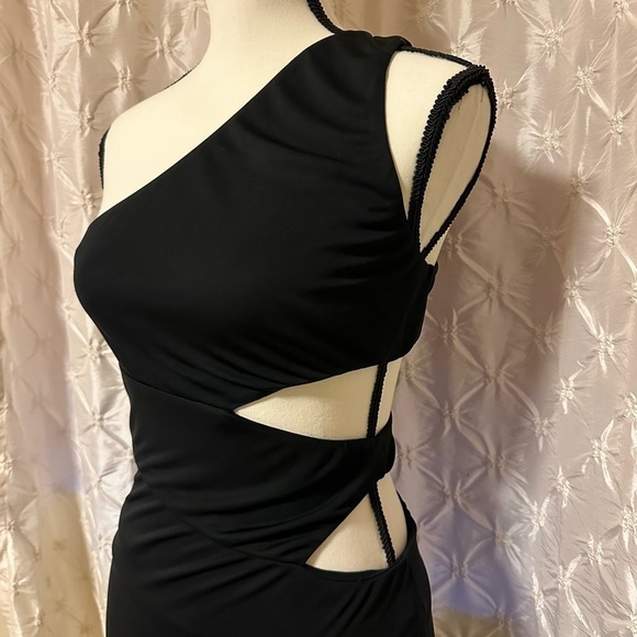 STAUD Black Letta One Shoulder Cutout Maxi Dress - Picture 6 of 15